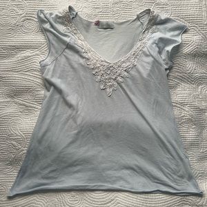Sweetees Lace V neck tee | Size XL